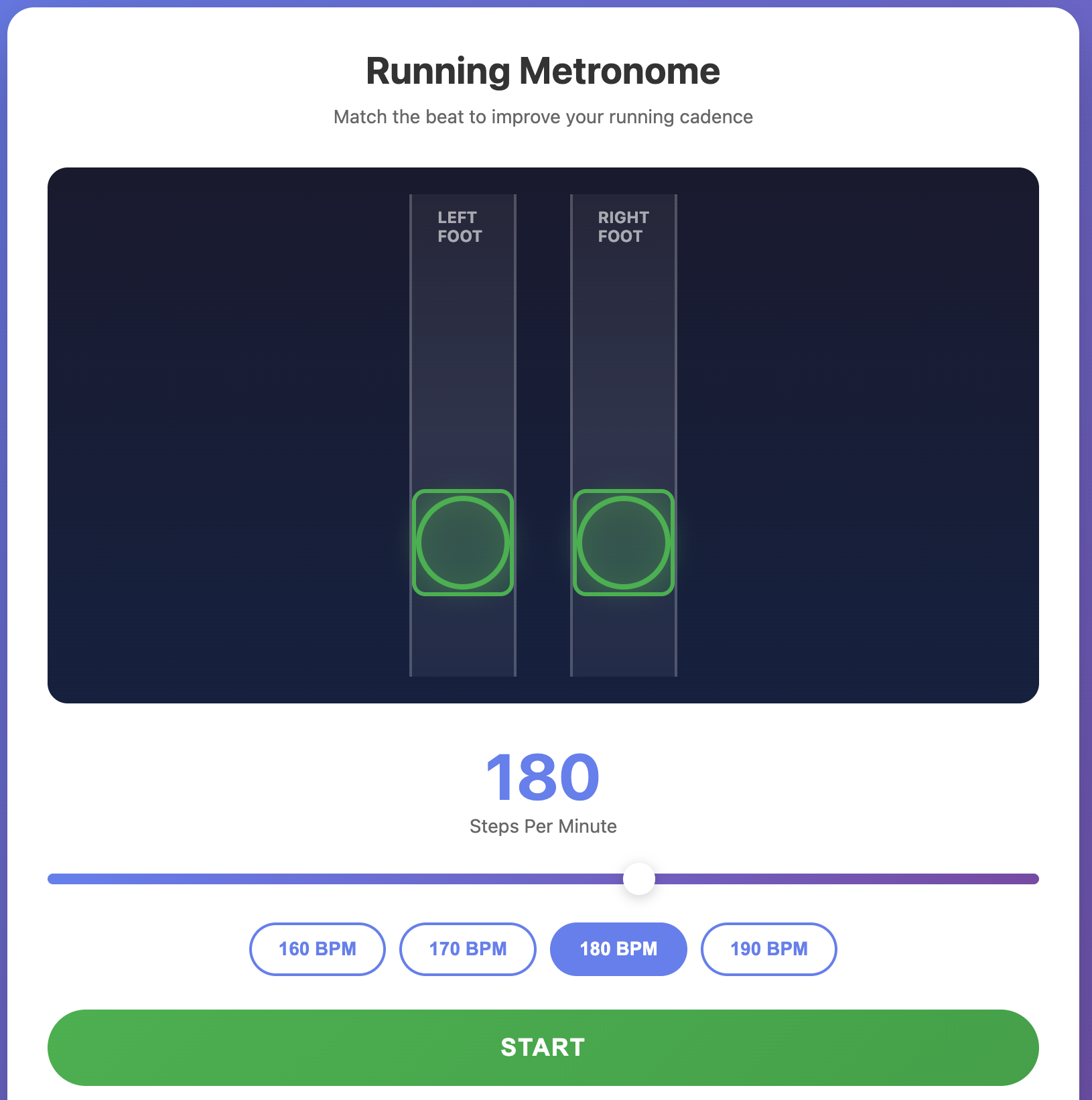 Running Metronome screenshot